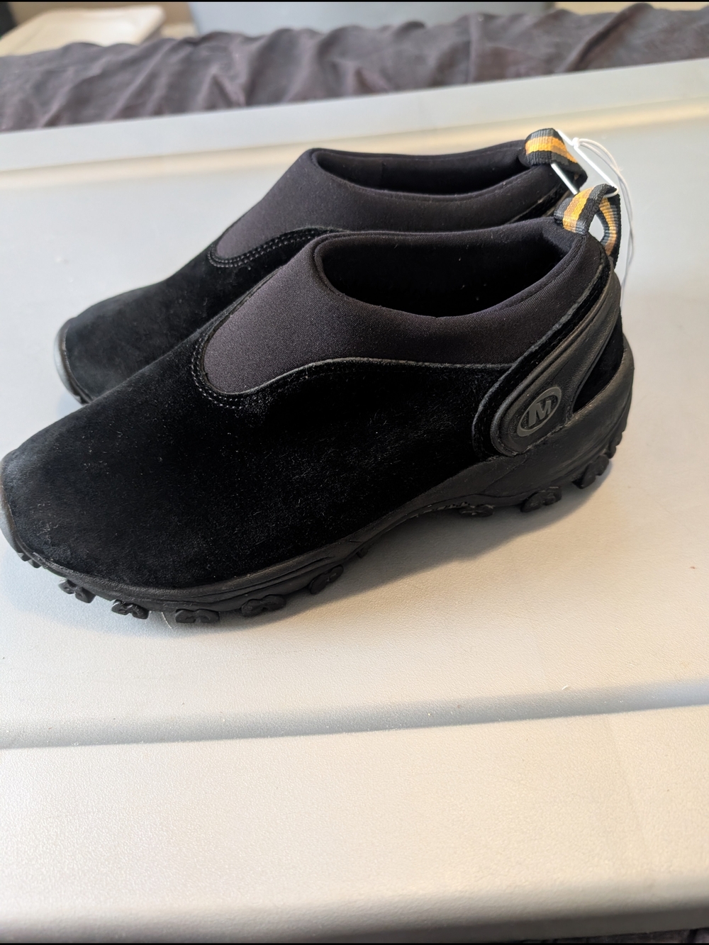 Merrell Jungle Moc Women's Size 7 Black Suede Slip On Trail Comfort Shoes